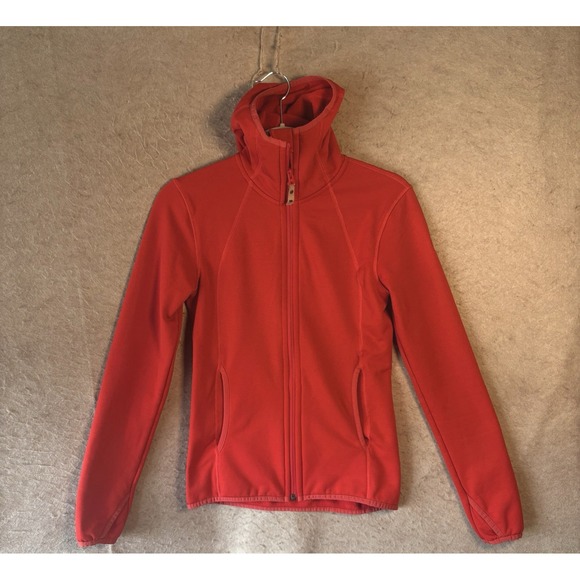 Fjällräven Tops - Fjallraven‎ Abisko Fleece Hoodie Womens Sz XS Red Full Zip Pockets Stretch